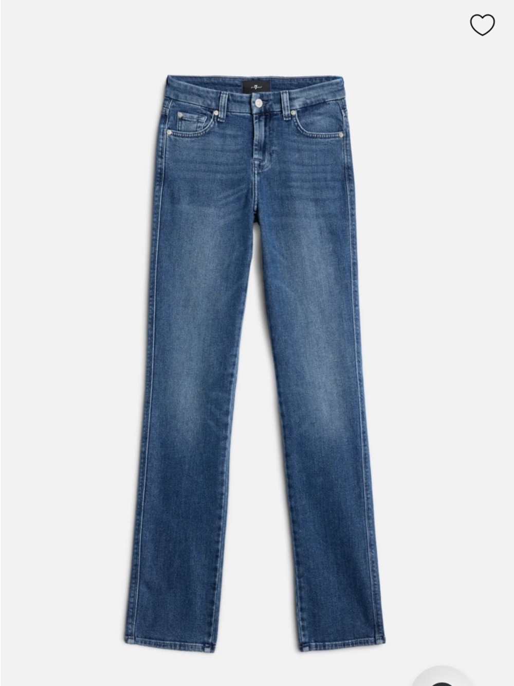 7 For All Mankind Kimmie Straight-Leg Jeans - Medium Blue Wash - Brand New